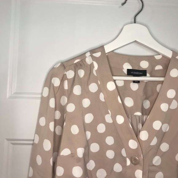 Polka Dot Satin Blouse - Picture 4 of 4
